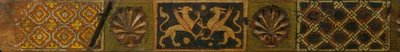 Fragment of a Coffered Ceiling Beam with Griffins, Plant Motifs and Interlaced Motifs by Unbekannt Unbekannt